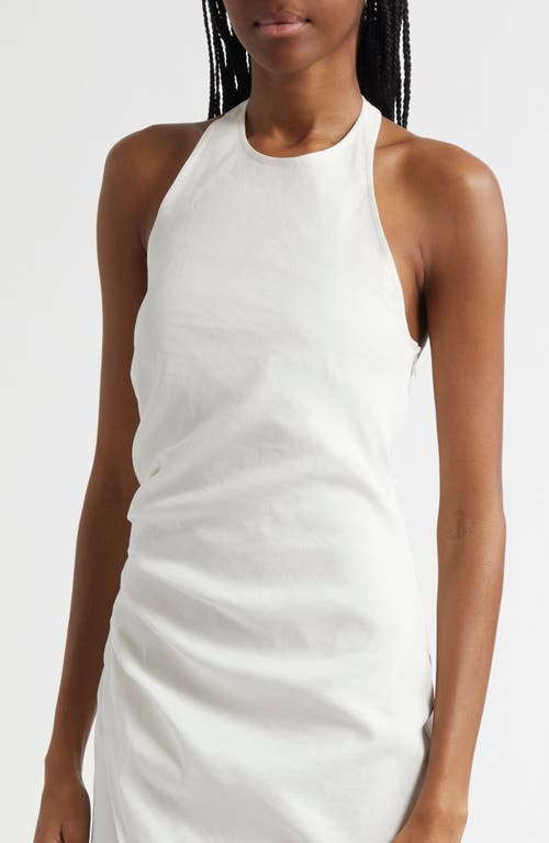 A.l.c . Sylvie Halter Neck Linen Blend Dress In White