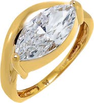 BY ADINA EDEN Lab Grown Diamond Marquise Swirled Pinky Ring 14K