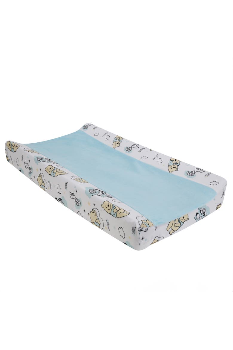 Disney Baby Winnie the Pooh Hugs Soft Minky Changing Pad Cover, Main, color, Blue