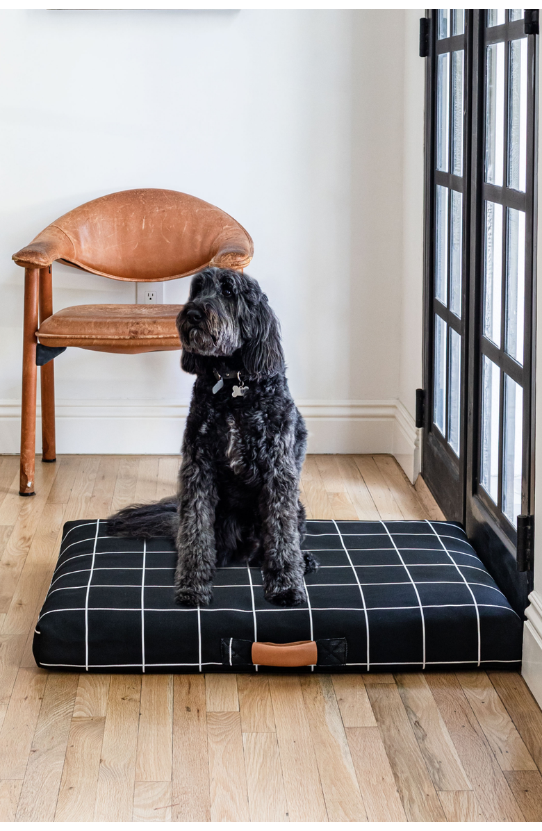 LAY LO Grid Dog Bed, Alternate, color, Black