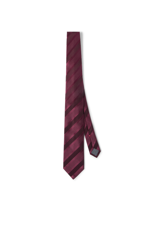 Striped silk necktie