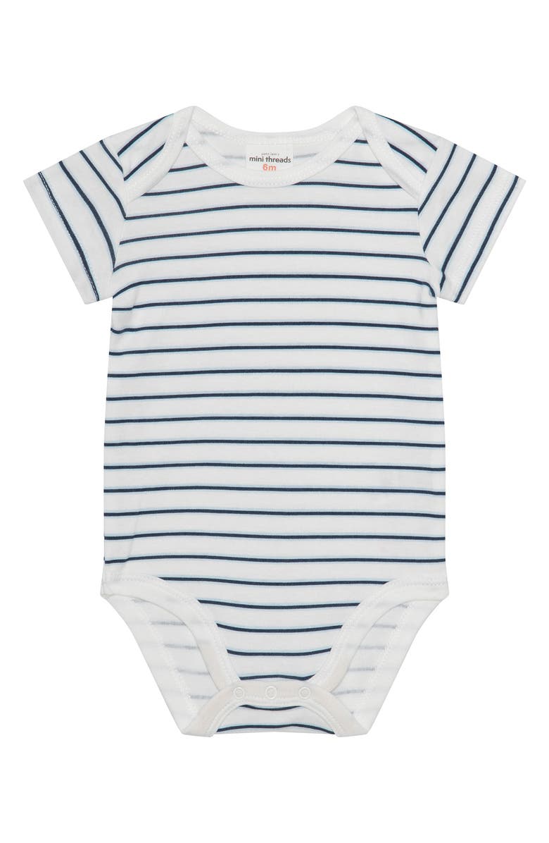 PL Baby by Petit Lem Shark Overall Set, Alternate, color, Blue Shark