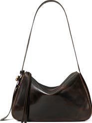 Tory Burch Romy Distressed Leather Shoulder Bag