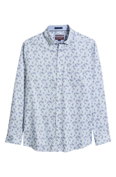 Logan Print Button-Up Shirt