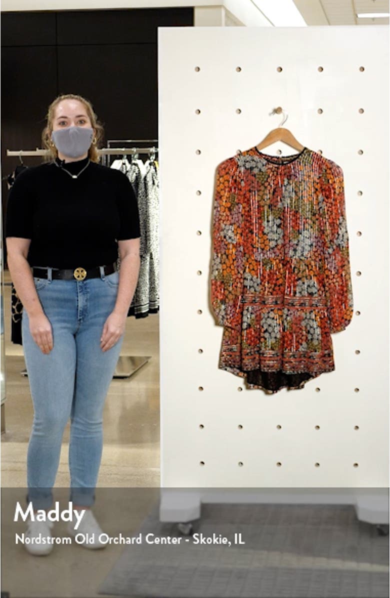 Talley Floral Print Long Sleeve Minidress, sales video thumbnail