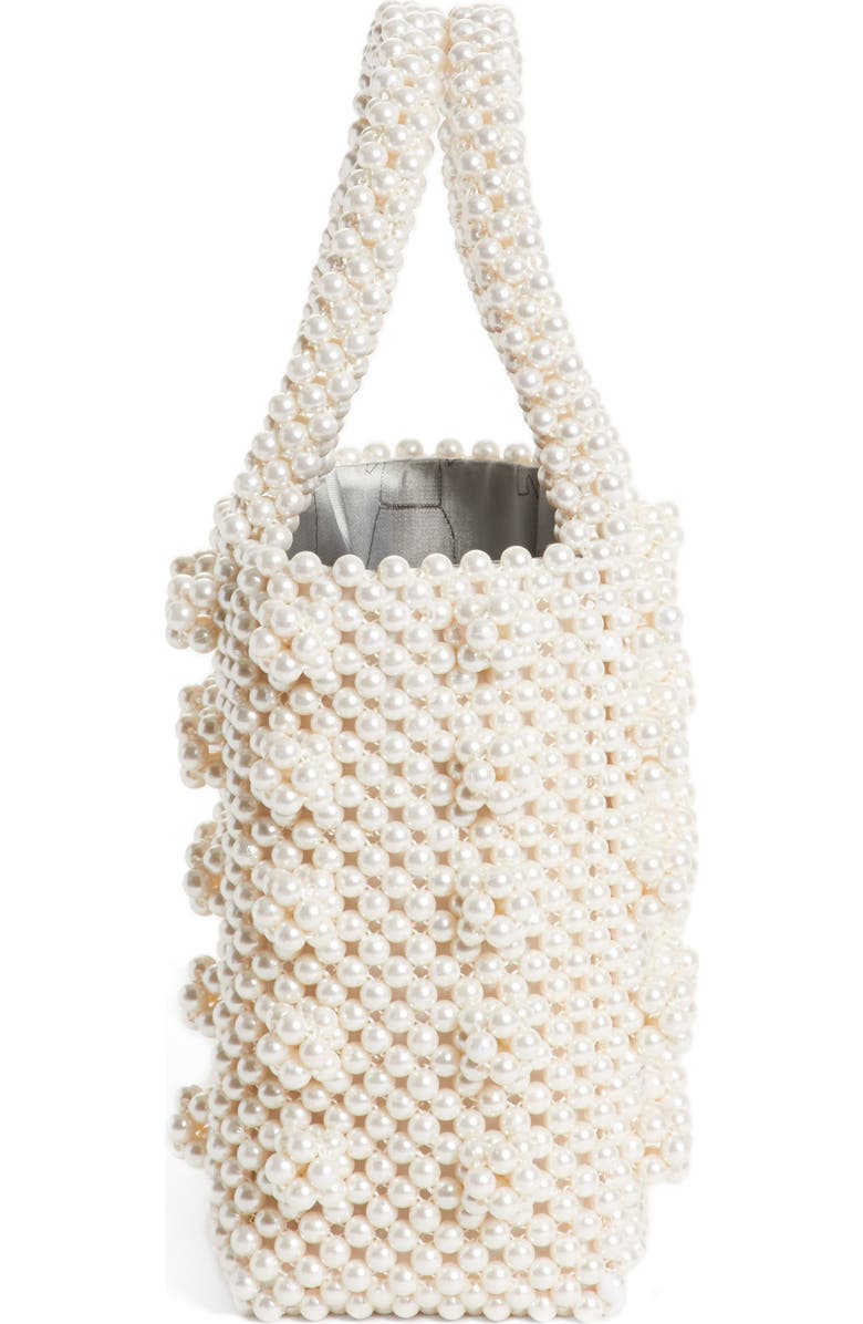 Shrimps Antonia Small Imitation Pearl Beaded Handbag, Alternate, color,