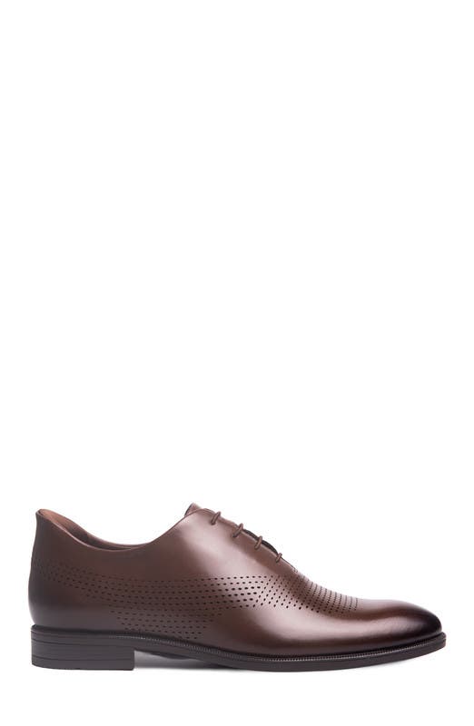 East Road Hands-Free Slip On Technology Perforated Dress Oxfords, Alternate, color, Brown Napa Leather