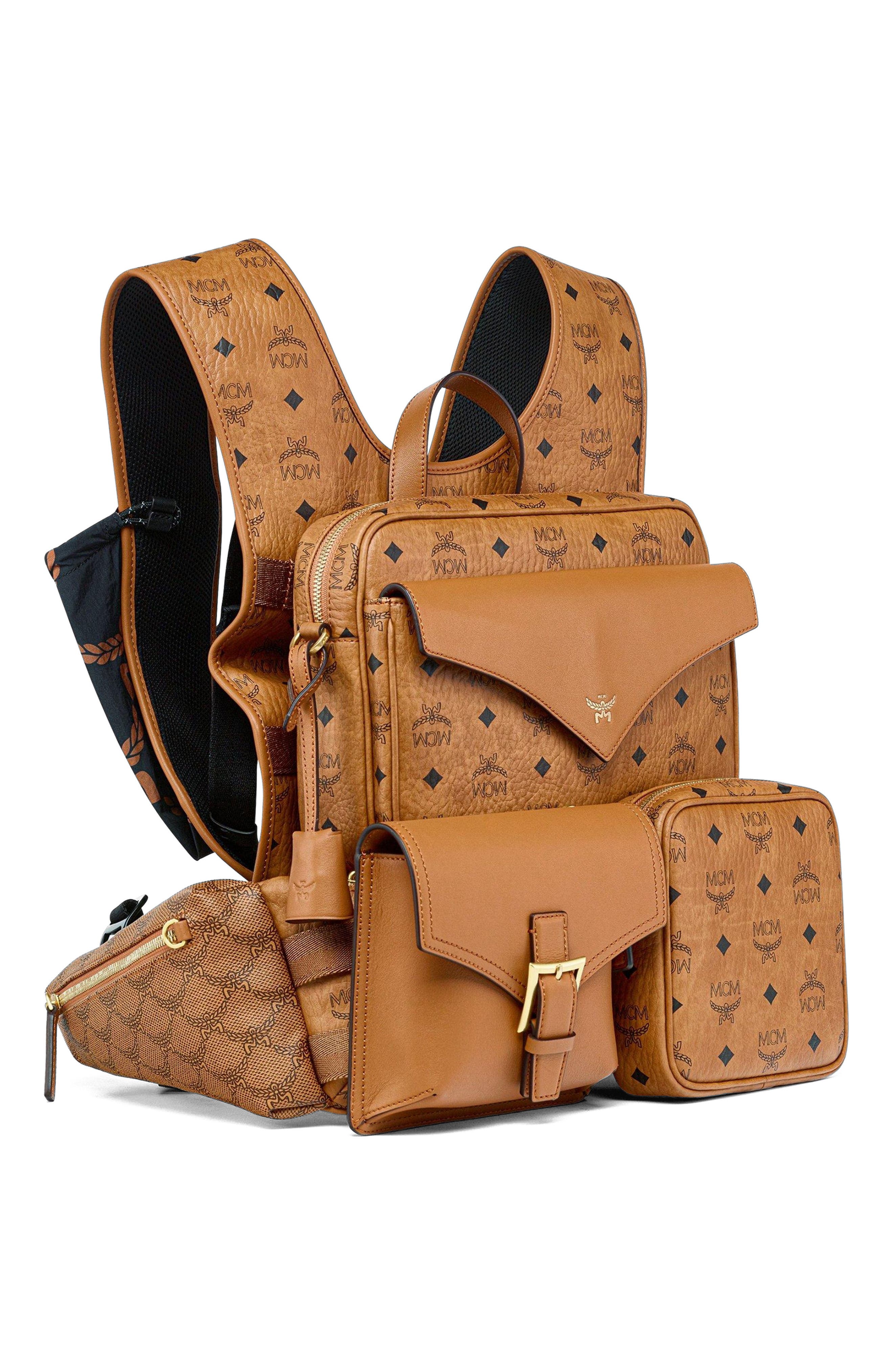 MCM Aren Multi-Backpack in Visetos, Alternate, color, 