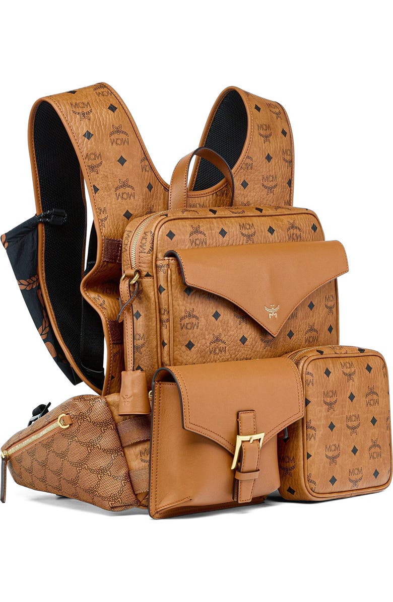 MCM Aren Multi-Backpack in Visetos, Alternate, color,