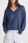 Madewell Arline Linen V-Neck Pullover