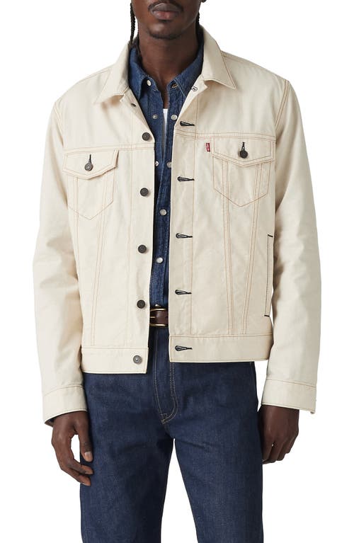 Levi's Cotton Linen Trucker Jacket In Longing For Summer