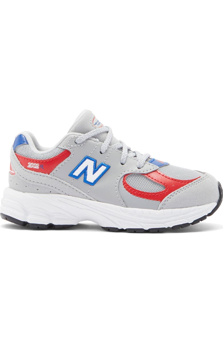 New Balance Kids' 2002R Sneaker, Alternate, color, Raincloud/ True Red