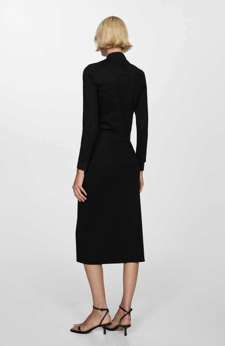 MANGO Zip Front Knit Jacket, Alternate, color,