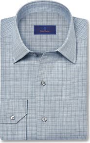 David Donahue Cotton & Cashmere Check Sport Shirt