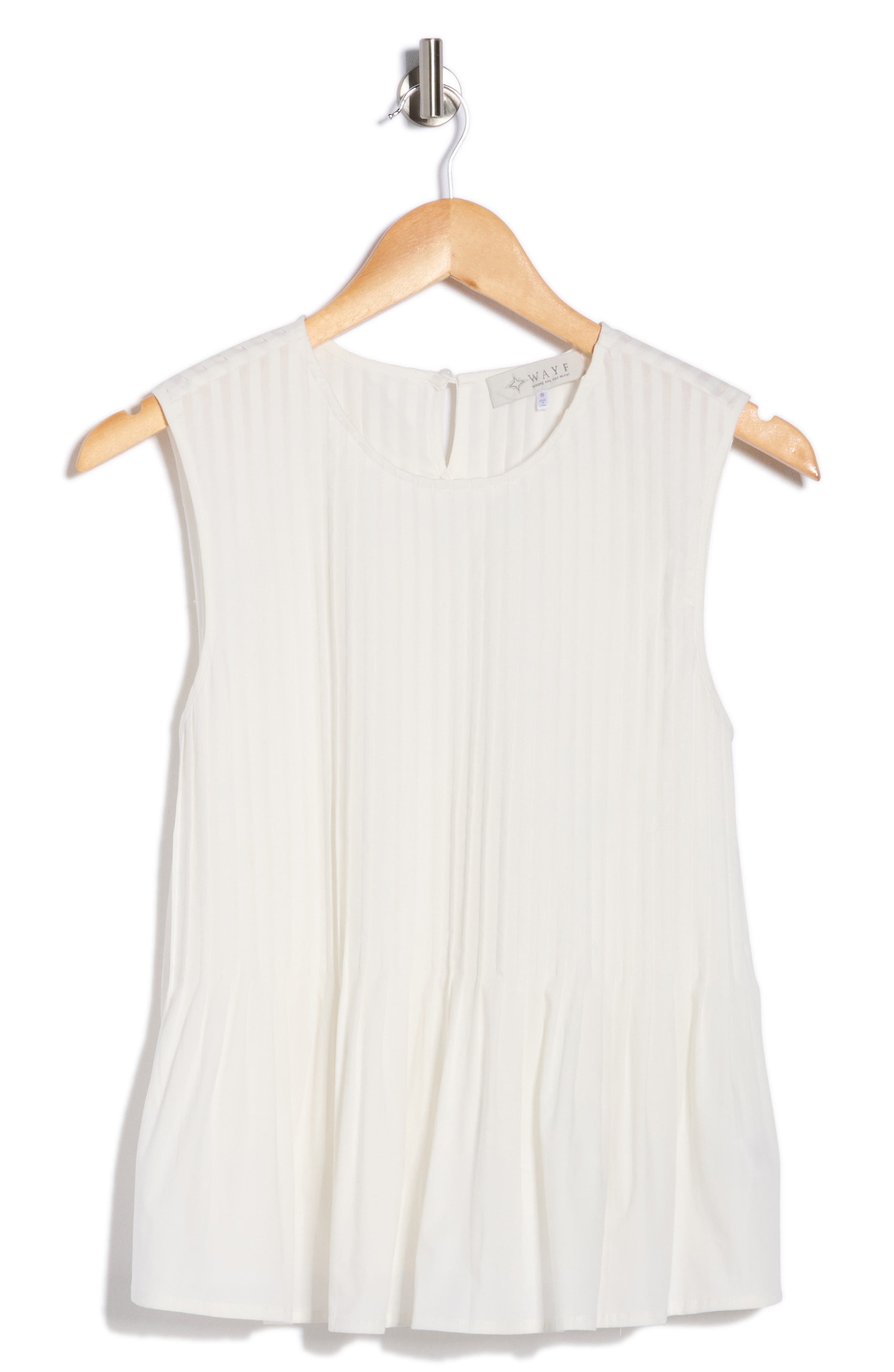 WAYF Pleated Sleeveless Top