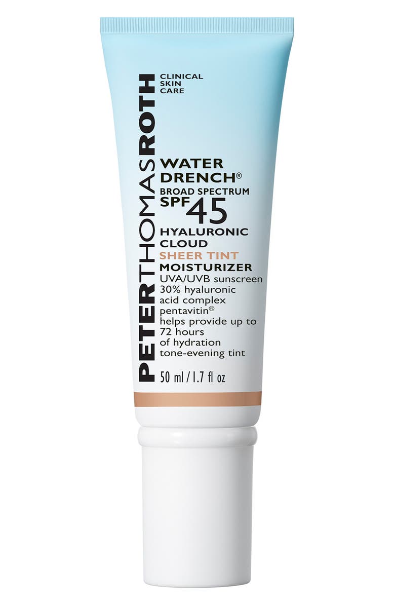 Peter Thomas Roth Water Drench<sup>®</sup> Broad Spectrum SPF 45 Hyaluronic Sheer Tint Moisturizer, Main, color, 