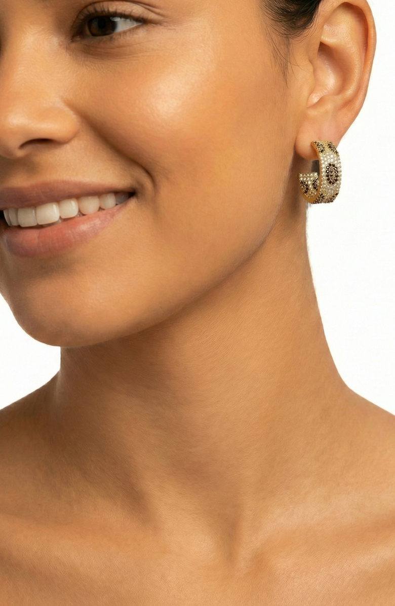 NATIVE GEM Maneater Leopard Hoops, Alternate, color, Leopard Maneater