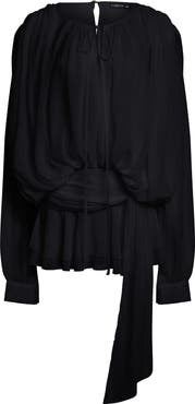 LIONESS Elements Long Sleeve Chiffon Minidress