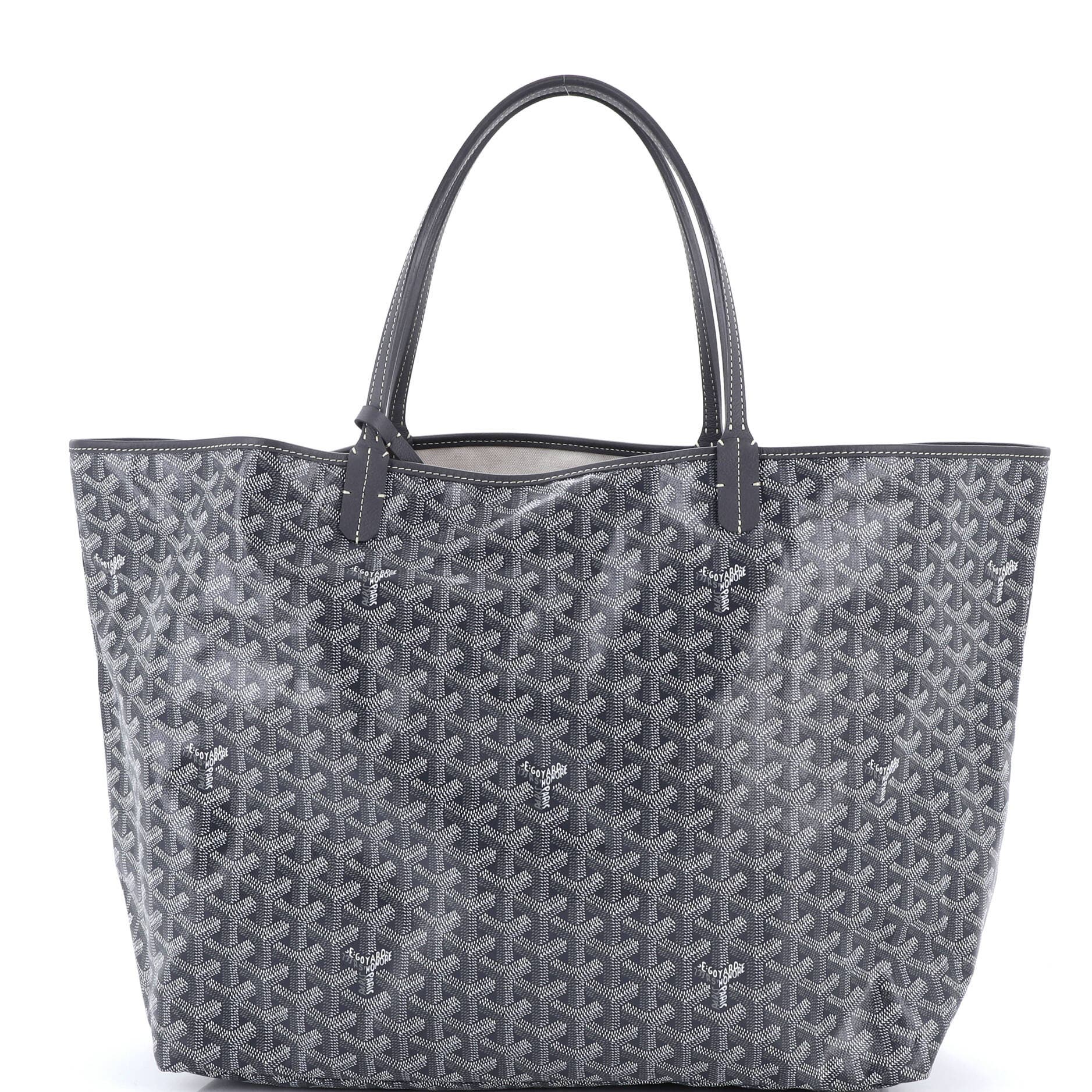 Pre-Owned Goyard Saint Louis Tote Coated Canvas GM, Main, color, Gray