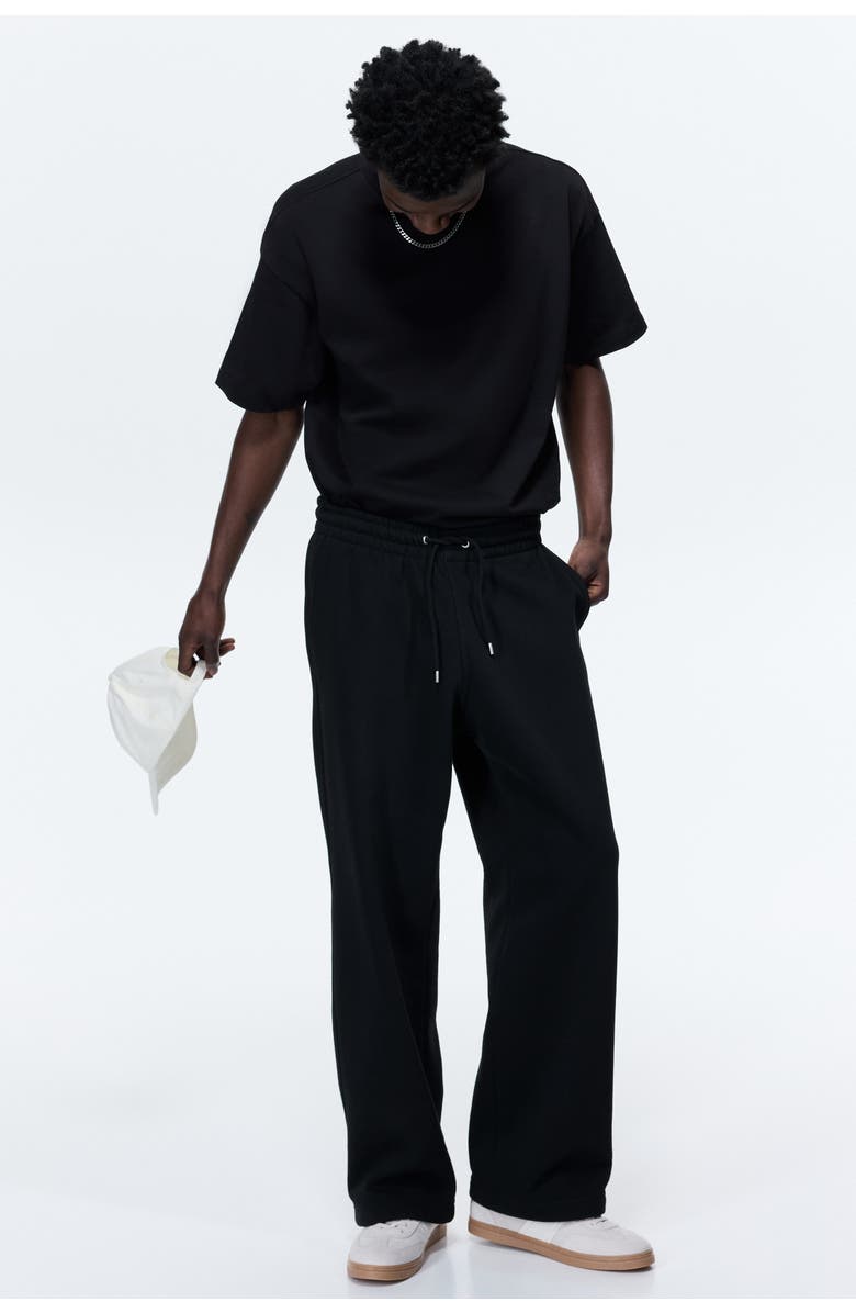 H&M Oversized Fit Cotton T-shirt, Alternate, color, Black