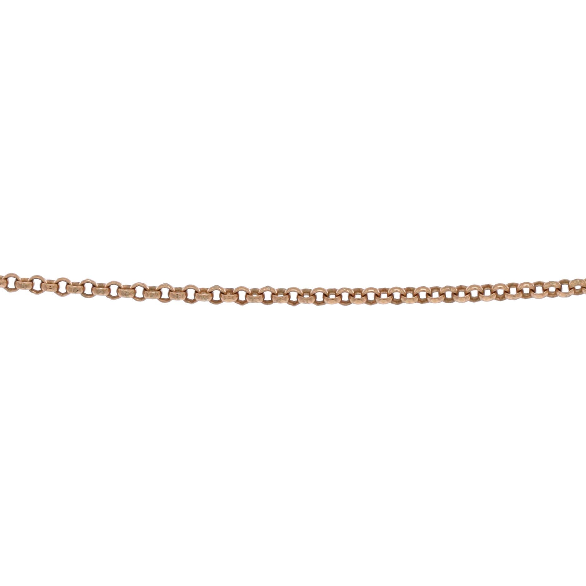 Pre-Owned Hermes Ex-Libris Pendant Necklace 18K Rose Gold with Diamond Small, Alternate, color, Rose Gold