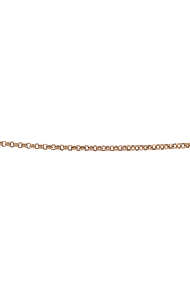 Pre-Owned Hermes Ex-Libris Pendant Necklace 18K Rose Gold with Diamond Small, Alternate, color, Rose Gold