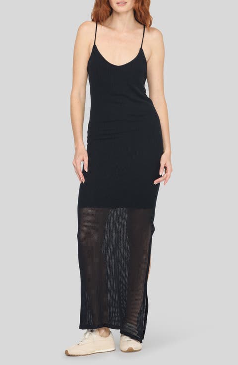 Paloma Mesh Mixed Maxi Dress