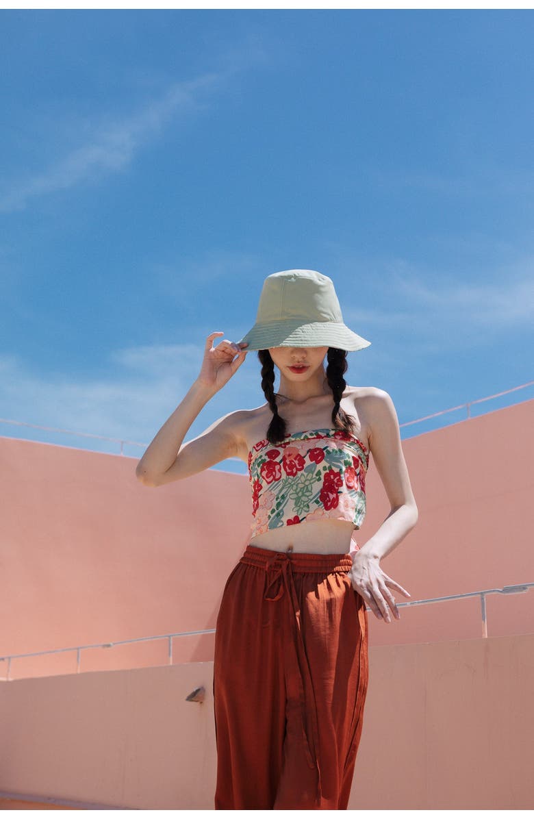 Lost Pattern "Garden Chic" Reversible Floral Bucket Hat, Alternate, color, Pink