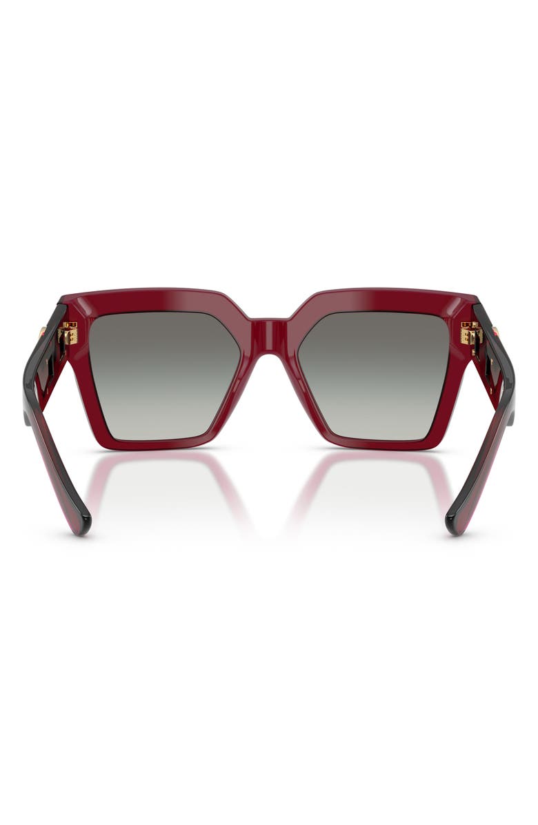 Versace 54mm Gradient Butterfly Sunglasses, Alternate, color, Bordeaux/ Grey Gradient