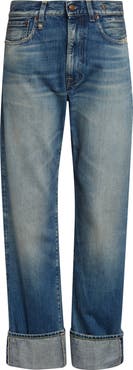 R13 Cuffed Boyfriend Jeans