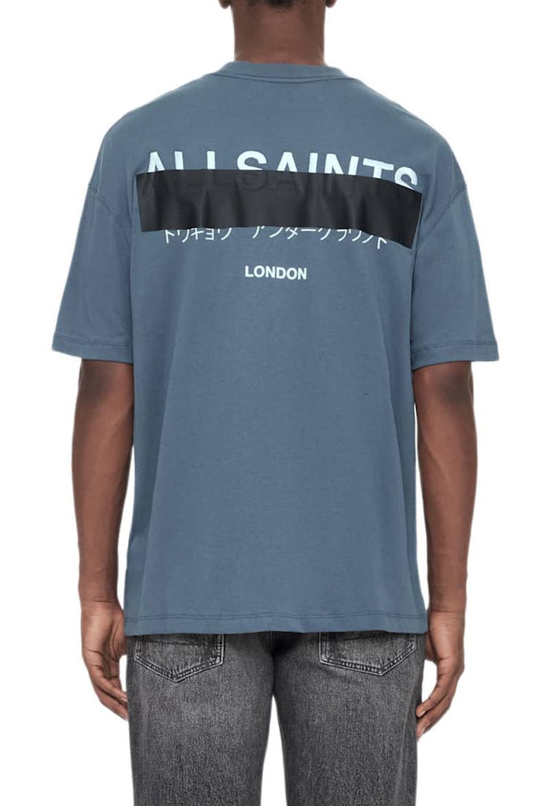 Redact Mock Neck Graphic T-Shirt, Alternate, color, LUNAR BLUE