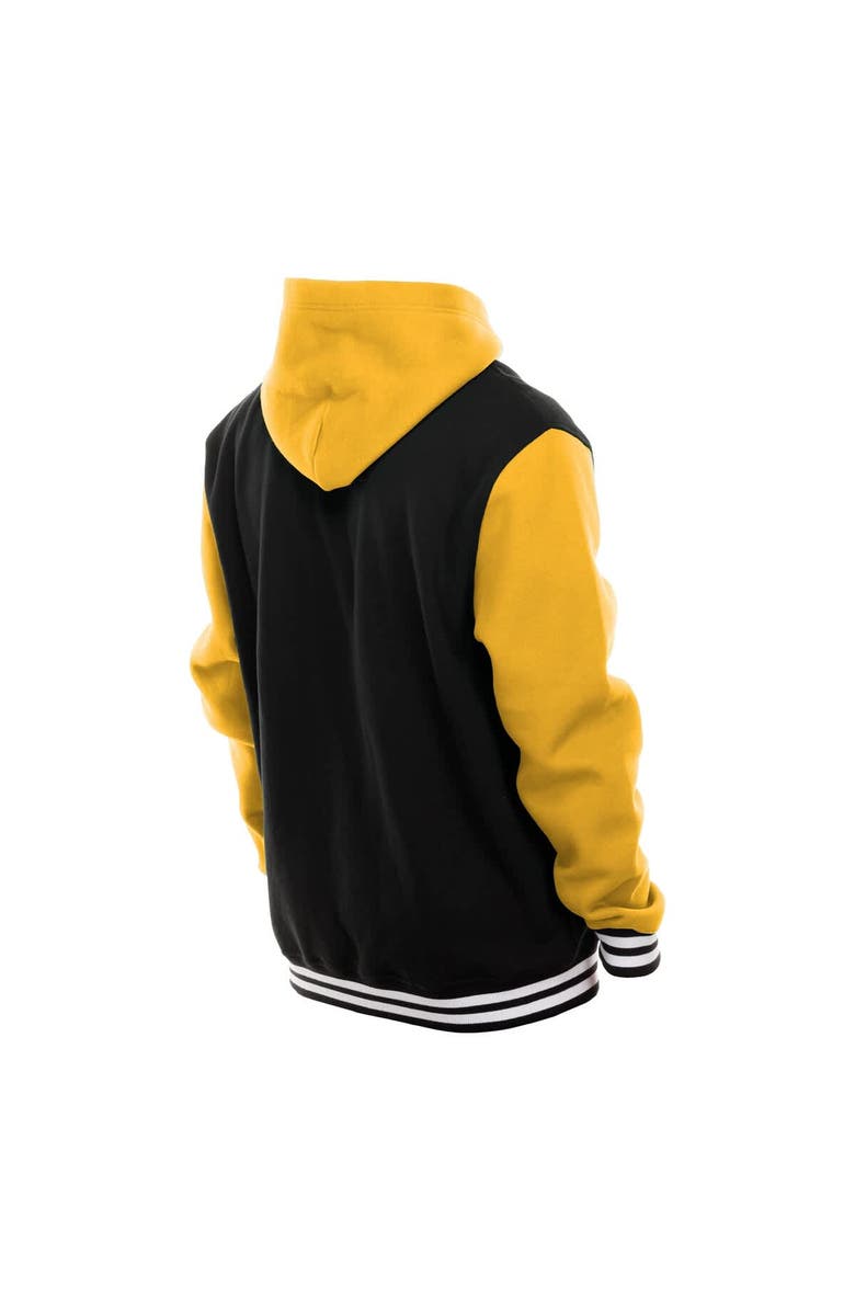 New Era Men's New Era Black/Gold Pittsburgh Penguins Full-Snap Fleece Hoodie Jacket, Alternate, color, Black