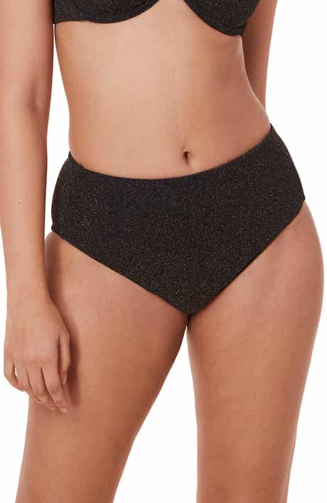 The High Waist Metallic Bikini Bottoms