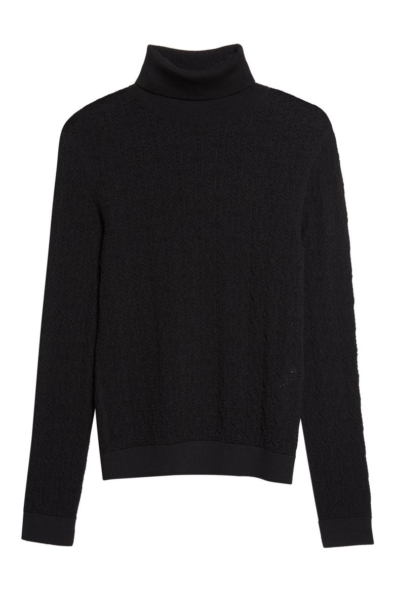 Merino Wool Turtleneck Sweater, Alternate, color, 22 BLACK