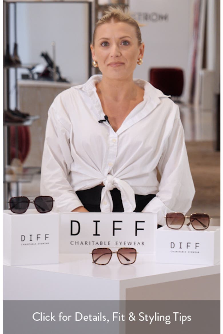 Jordan 57mm Navigator Square Polarized Sunglasses | Nordstrom