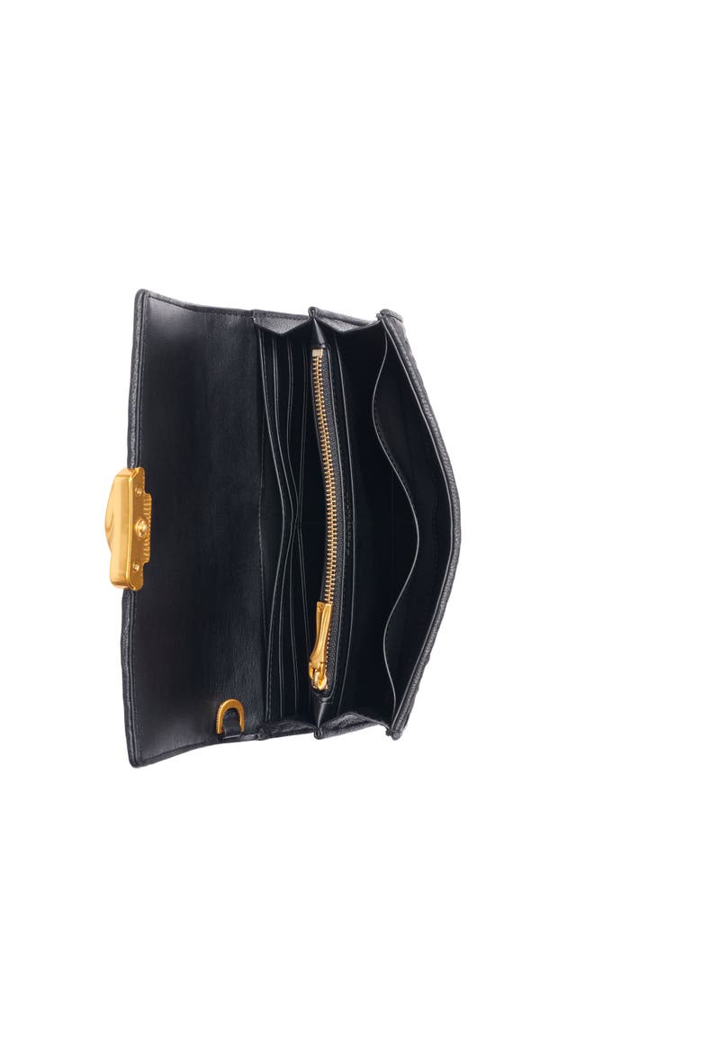 Amagansett Flap Wallet, Alternate, color, Black/Gold