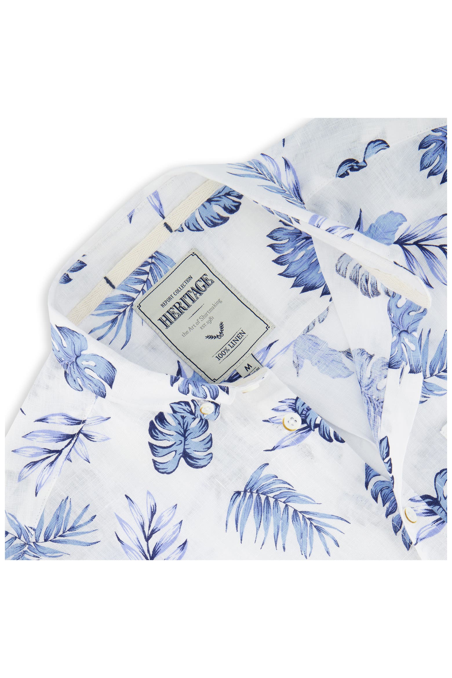 Report Nutton Report Collection Novelty Floral Linen Button-Down Shirt (Men ...