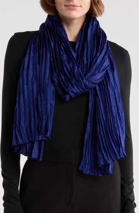 Eileen Fisher Whisper Plissé Silk Scarf