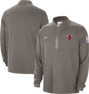 Nike Men's Nike Olive Chicago Bulls Authentic Performance Half-Zip Jacket