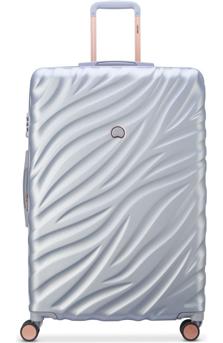 Delsey Paris Alexis Hardside 2-Piece (21"/29") Expandable Spinner Luggage Set, Alternate, color, Platinum/Rose Gold