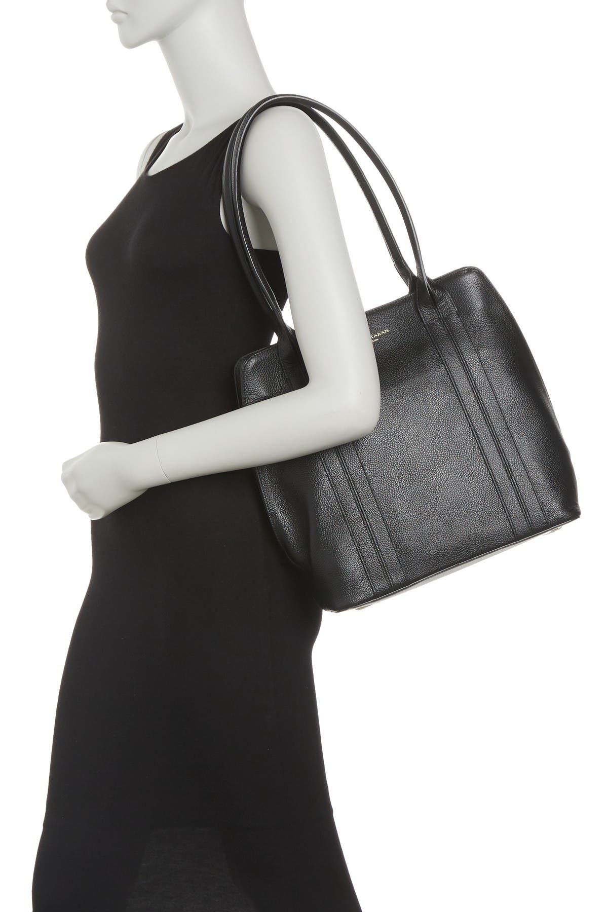 Donna Karan New York Perry North/South Leather Shoulder Bag, Alternate, color, 