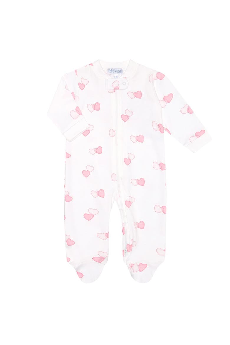 Sweetheart Zipper Footie - Baby, Main, color, Pink