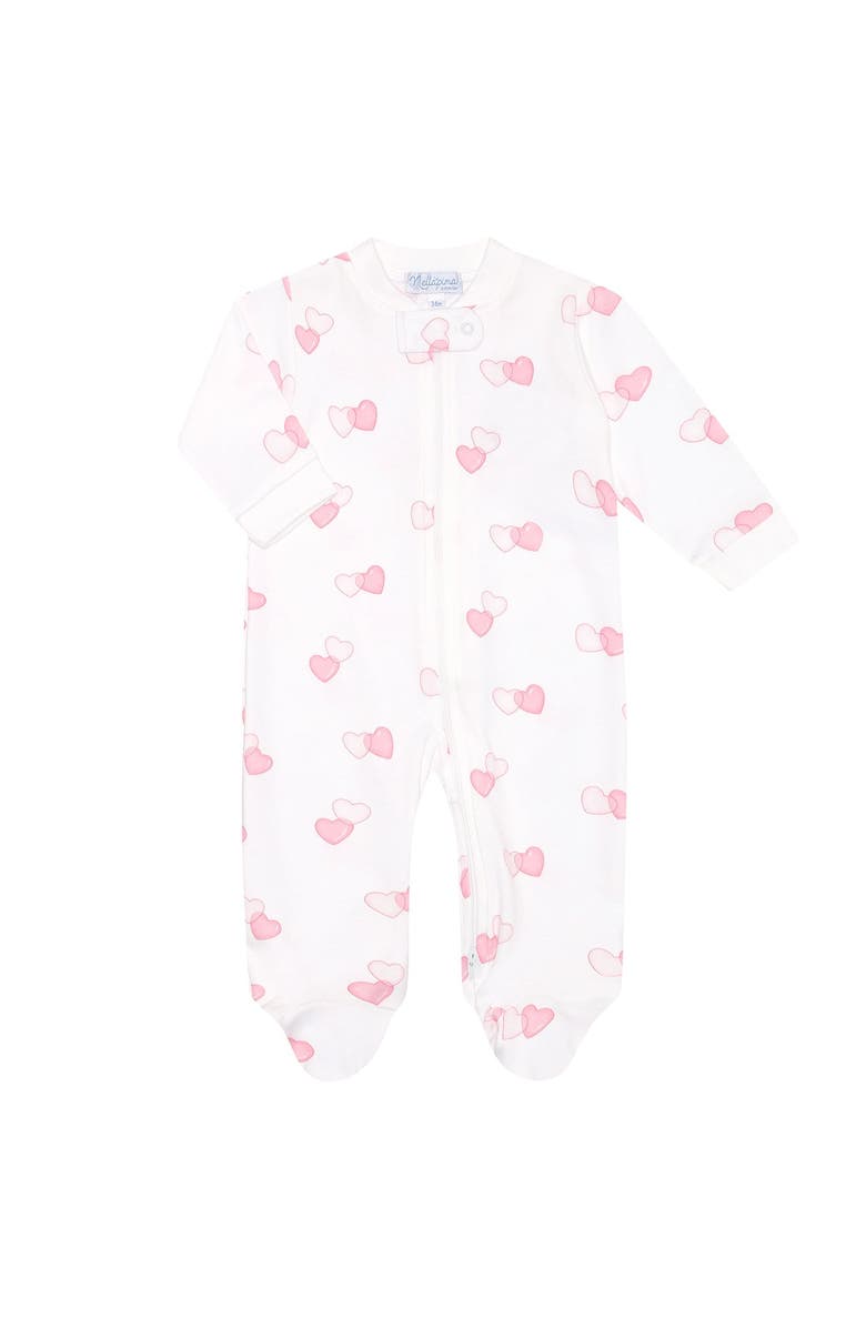 Nellapima Sweetheart Zipper Footie - Baby, Main, color, Pink