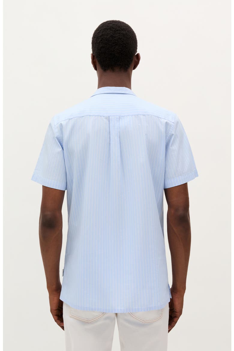 Wales Resort Striped Shirt, Alternate, color, Blue Stripes