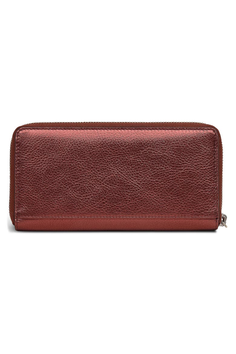 Large Carlton Close Metallic Clutch, Alternate, color, BRONZE