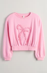 Treasure & Bond Kids' Appliqué Bow Sweatshirt