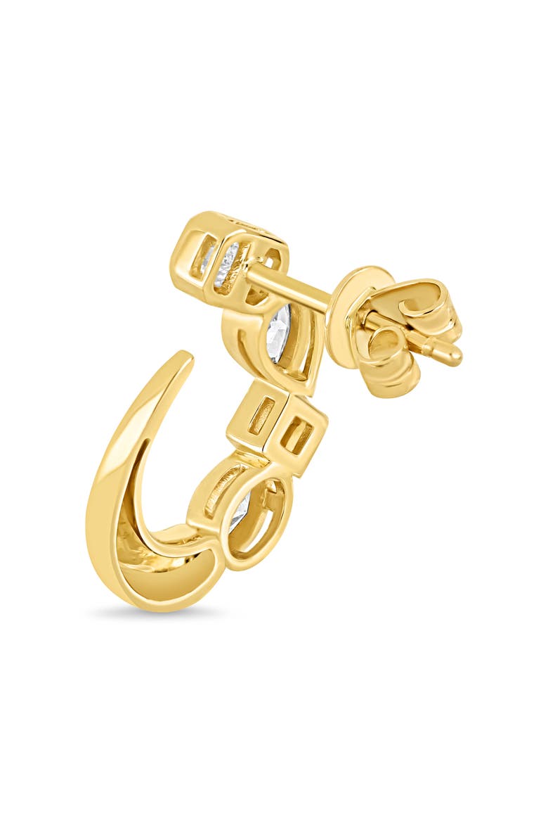 Maya Diamond Mini Wrap Statement Earrings (Online Trunk Show), Alternate, color, 18K YELLOW GOLD/ DIAMOND