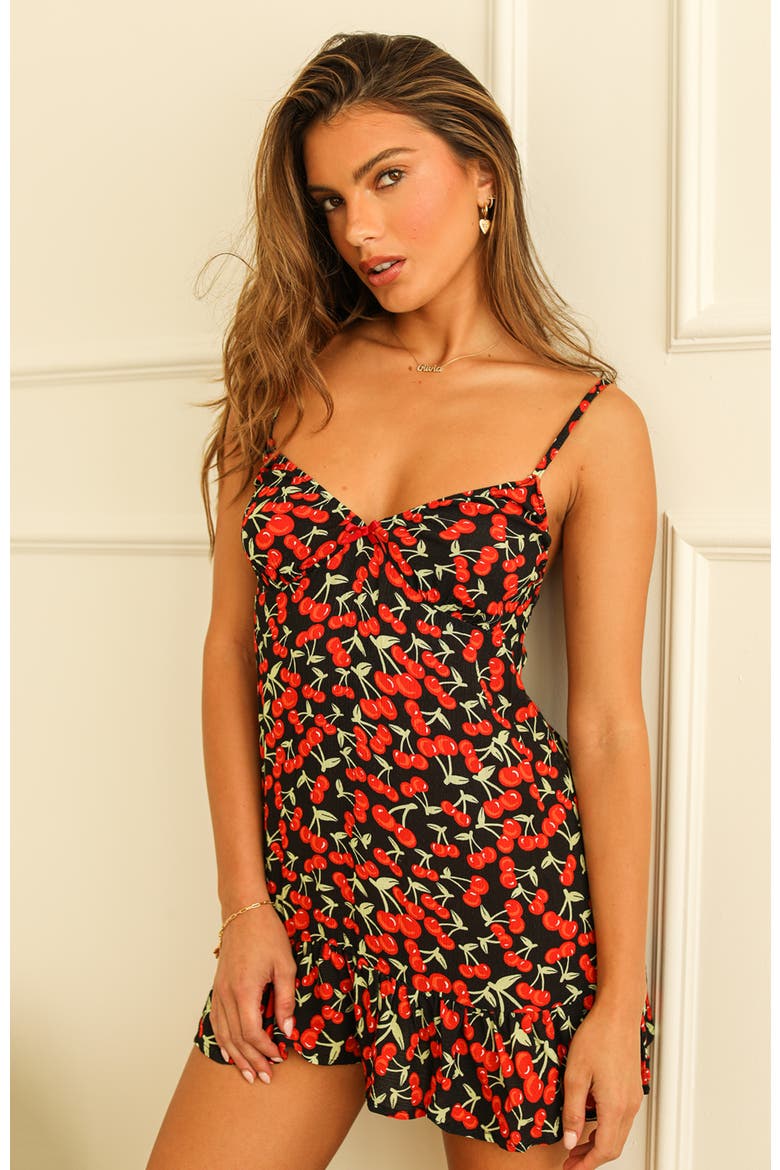 Tyra Dress, Main, color, Cherise