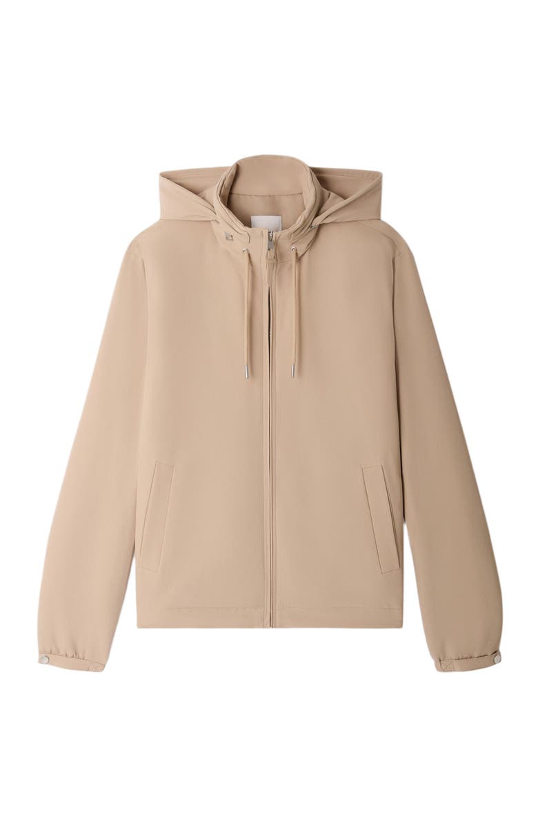 SANDRO Hooded zip-up jacket, Alternate, color, Sand