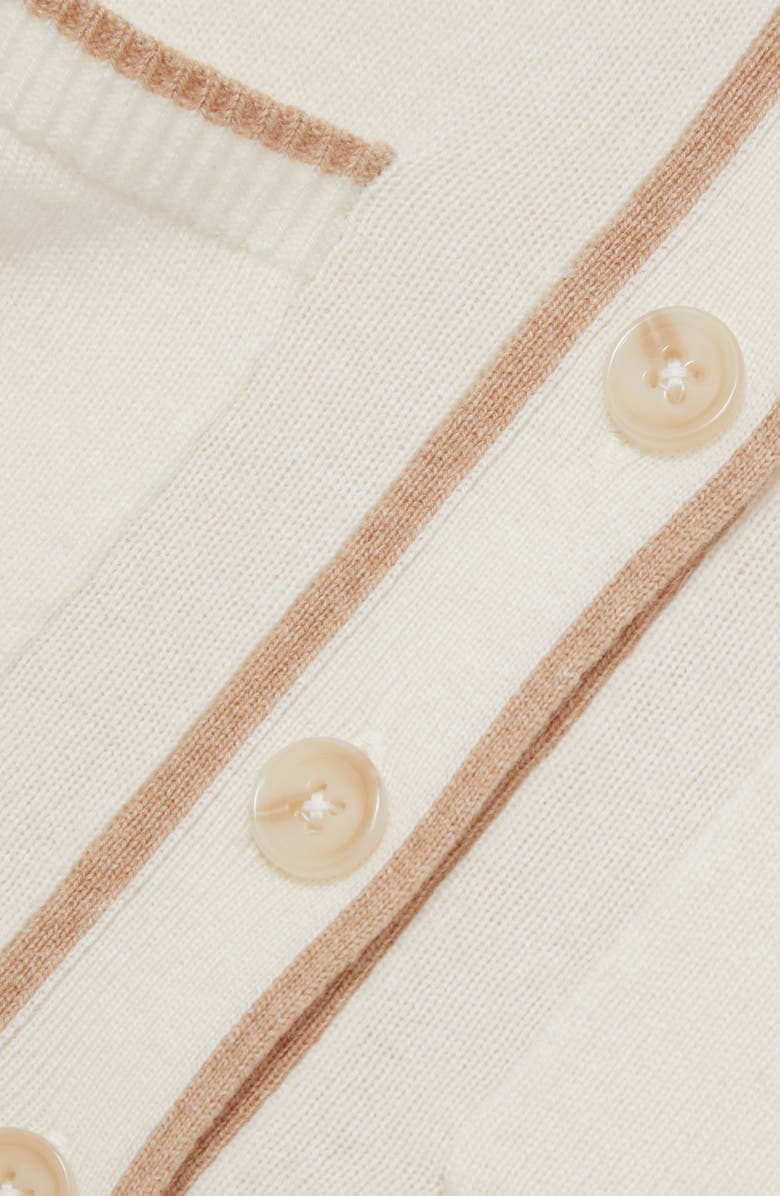 Reiss Kids' Juni Wool & Cashmere Blend Cardigan, Alternate, color, Cream